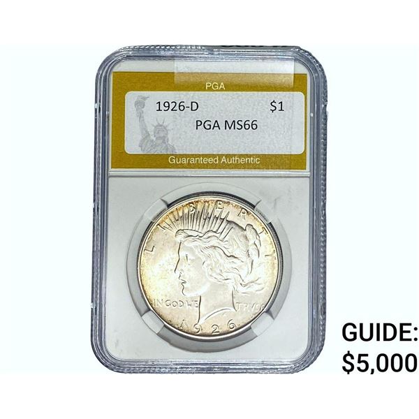 1926-D Silver Peace Dollar PGA MS66