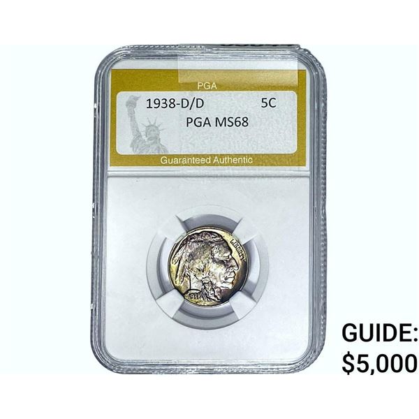 1938-D/D Buffalo Nickel PGA MS68