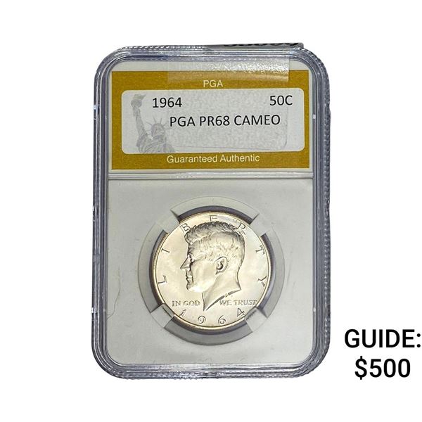 1964 Kennedy Half Dollar PGA PR68 CAMEO