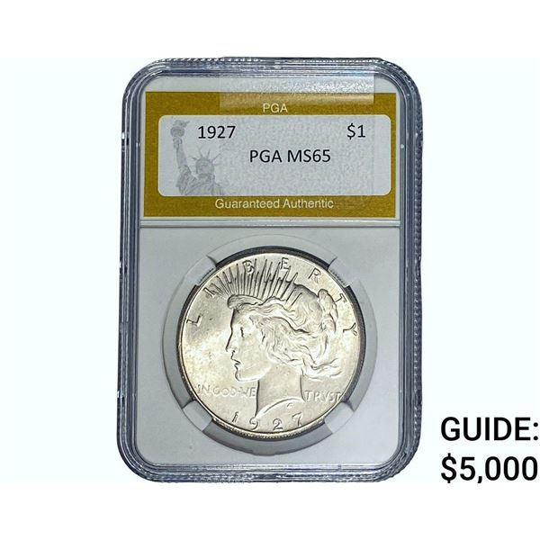 1927 Silver Peace Dollar PGA MS65