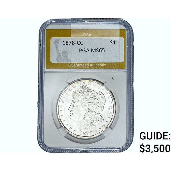1878-CC Morgan Silver Dollar PGA MS65