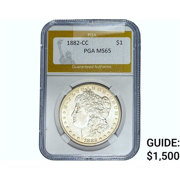 1882-CC Morgan Silver Dollar PGA MS65