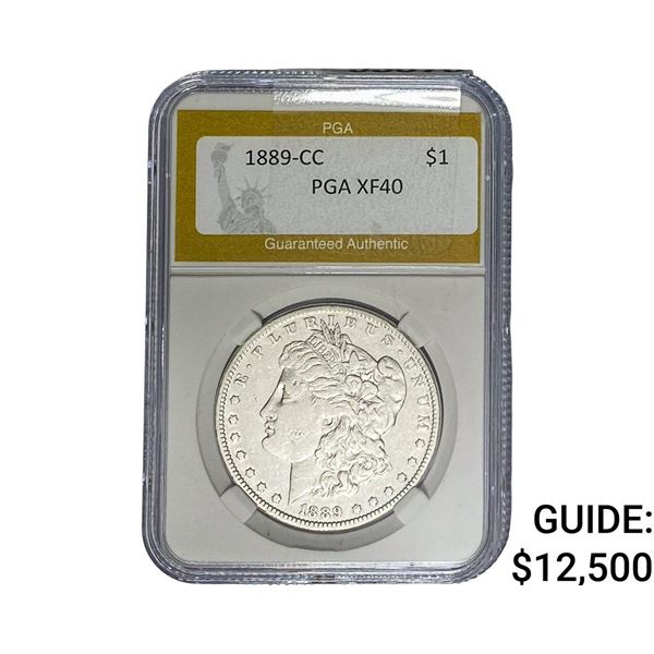 1889-CC Morgan Silver Dollar PGA XF40