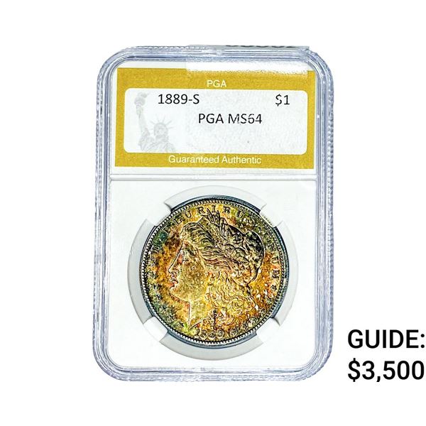 1889-S Morgan Silver Dollar PGA MS64