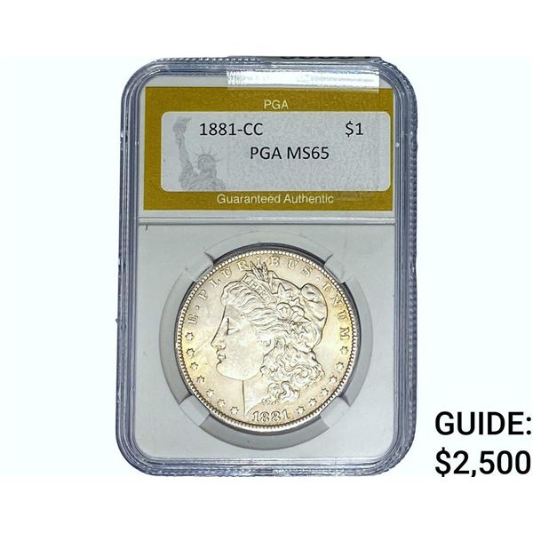 1881-CC Morgan Silver Dollar PGA MS65