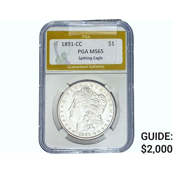 1891-CC Morgan Silver Dollar PGA MS63