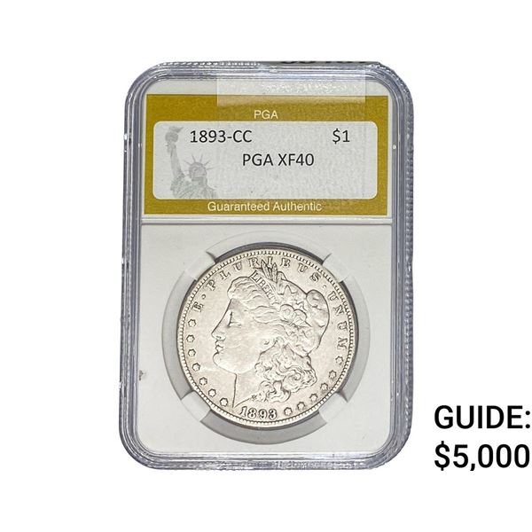 1893-CC Morgan Silver Dollar PGA XF40