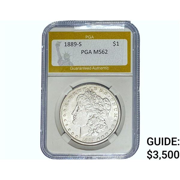 1889-S Morgan Silver Dollar PGA MS62