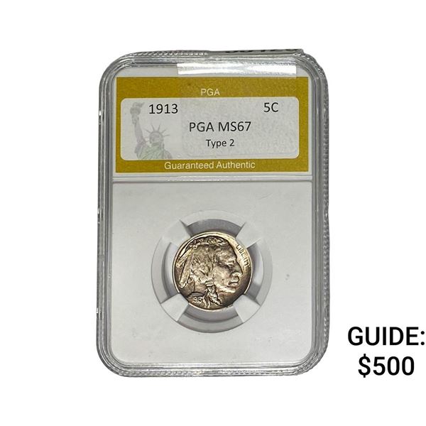 1913 Buffalo Nickel PGA MS67