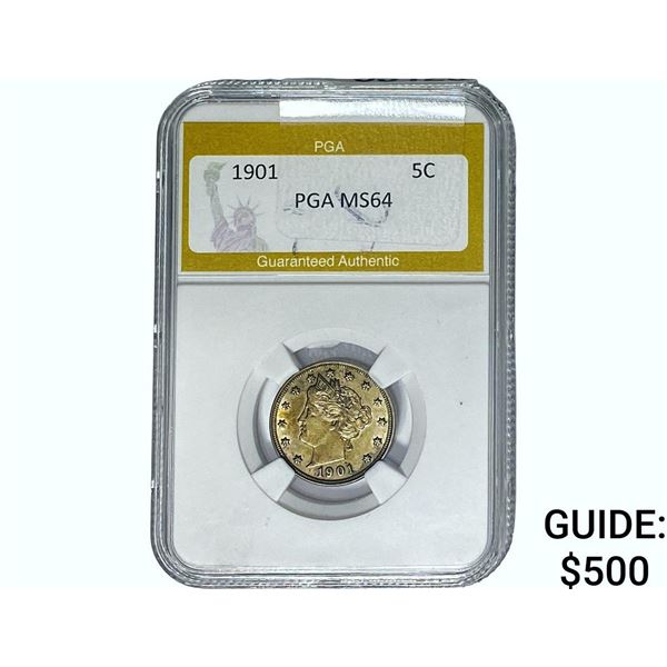 1901 Liberty Victory Nickel PGA MS64