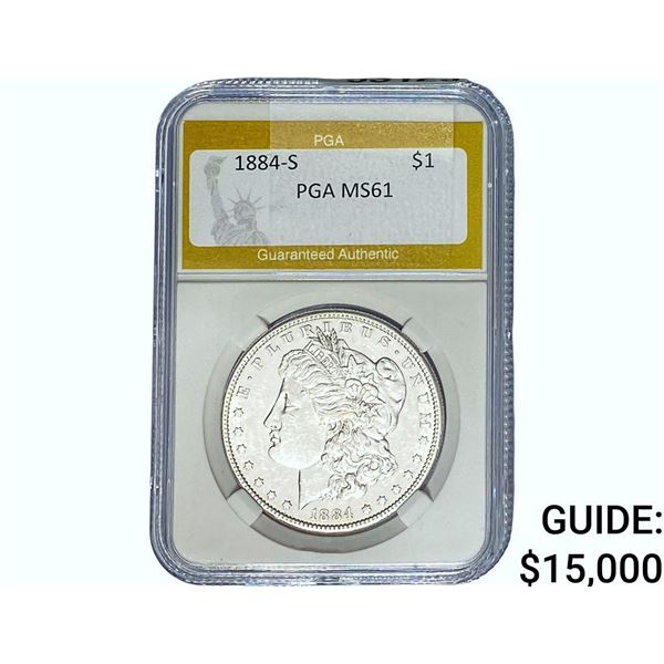 1884-S Morgan Silver Dollar PGA MS61