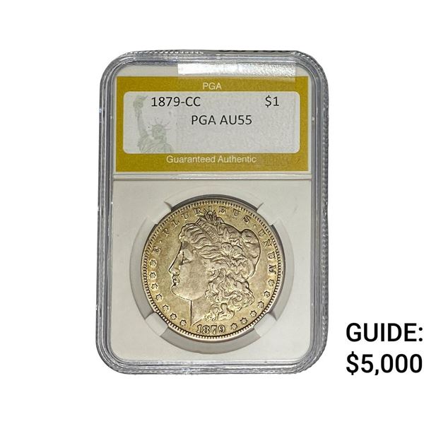 1879-CC Morgan Silver Dollar PGA AU55