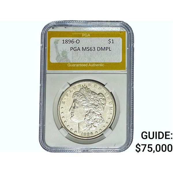 1896-O Morgan Silver Dollar PGA MS63 DMPL