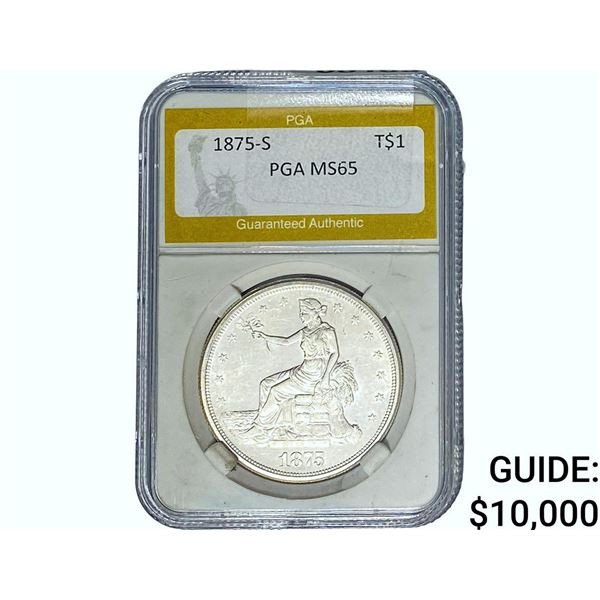 1875-S Silver Trade Dollar PGA MS65