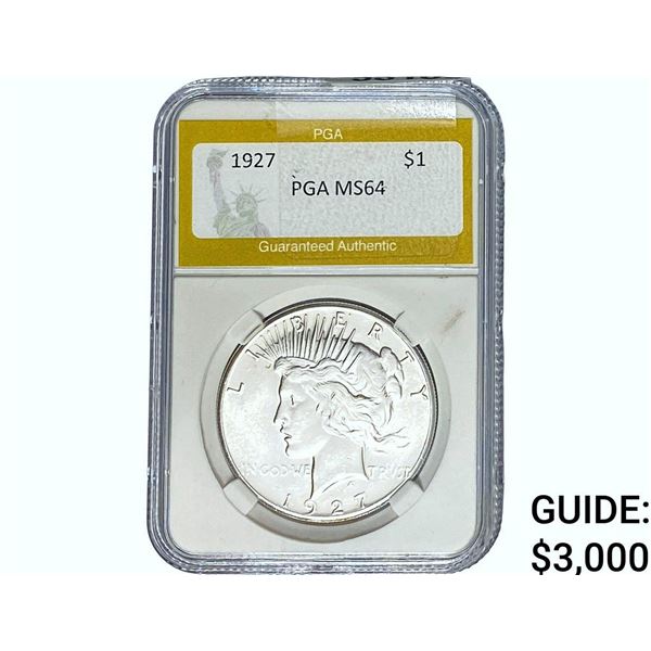 1927 Silver Peace Dollar PGA MS64