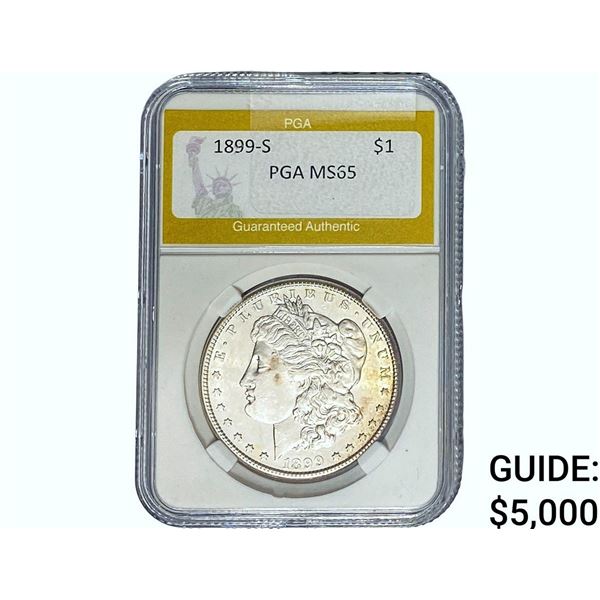 1899-S Morgan Silver Dollar PGA MS65