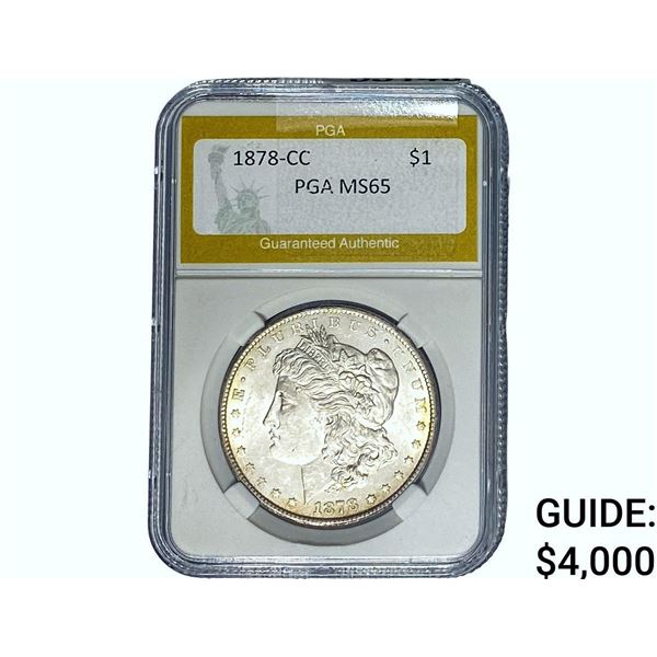 1878-CC Morgan Silver Dollar PGA MS65