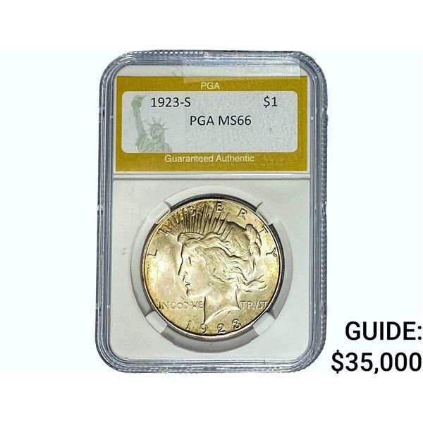 1923-S Silver Peace Dollar PGA MS66