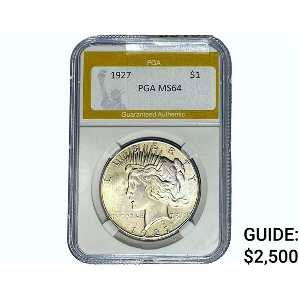 1927 Silver Peace Dollar PGA MS64