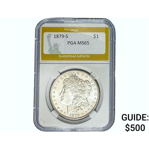 1879-S Morgan Silver Dollar PGA MS65