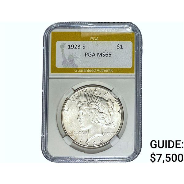 1923-S Silver Peace Dollar PGA MS65