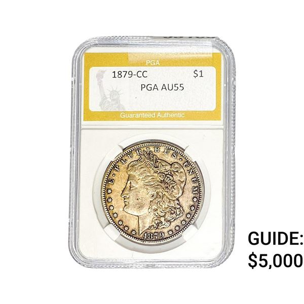 1879-CC Morgan Silver Dollar PGA AU55