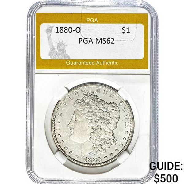 1880-O Morgan Silver Dollar PGA MS62