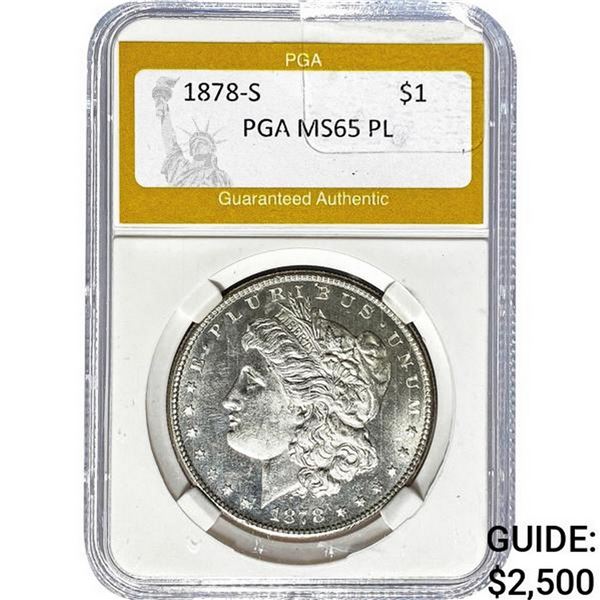 1878-S Morgan Silver Dollar PGA MS65