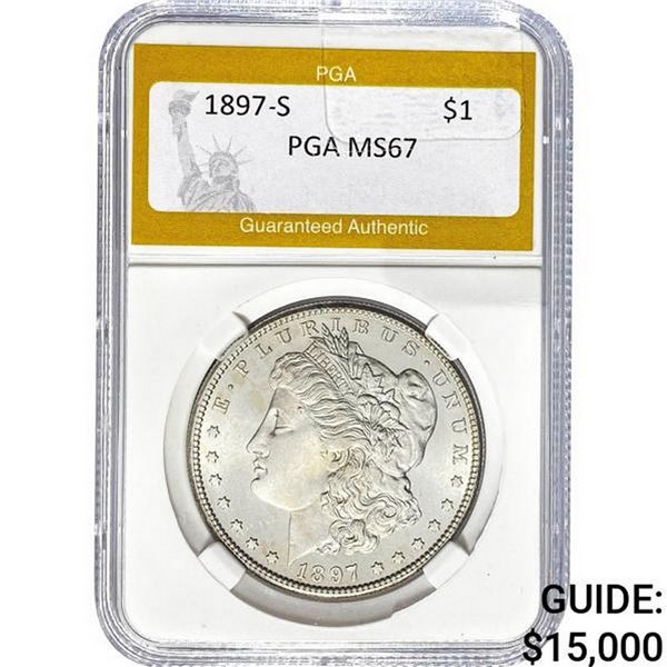 1897-S Morgan Silver Dollar PGA MS67