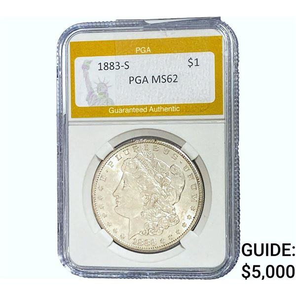 1883-S Morgan Silver Dollar PGA MS62