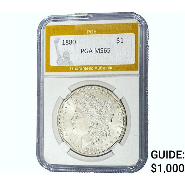1880 Morgan Silver Dollar PGA MS65