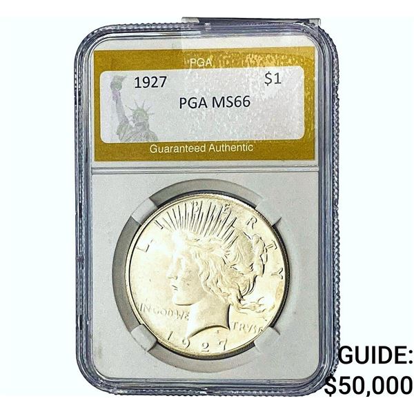 1927 Silver Peace Dollar PGA MS66