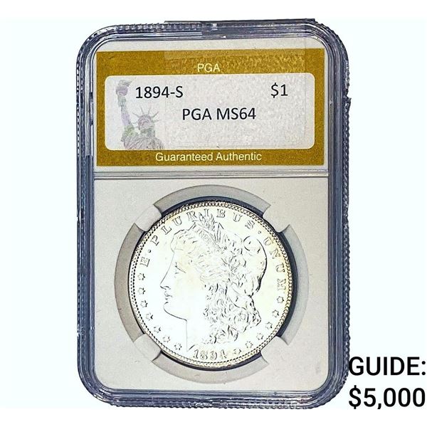 1894-S Morgan Silver Dollar PGA MS64