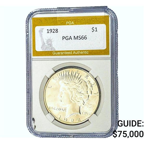1928 Silver Peace Dollar PGA MS66