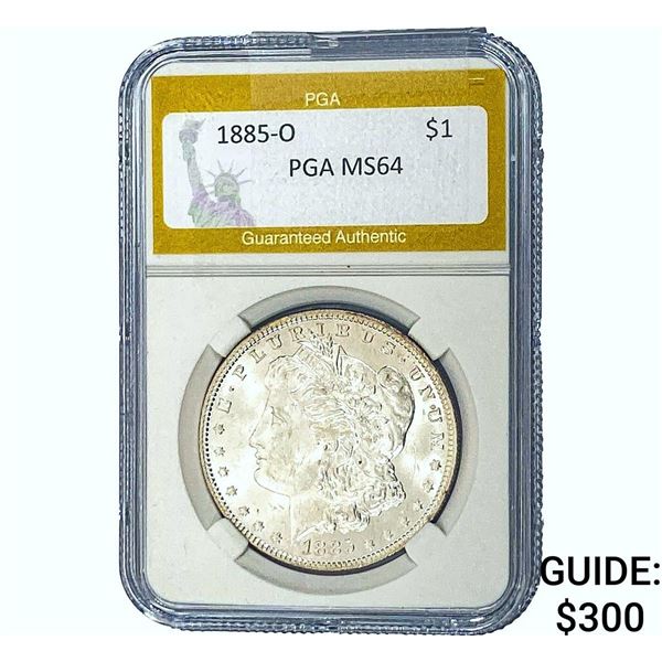 1885-O Morgan Silver Dollar PGA MS64