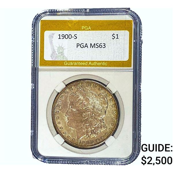 1900-S Morgan Silver Dollar PGA MS63