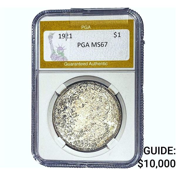 1921 Morgan Silver Dollar PGA MS67