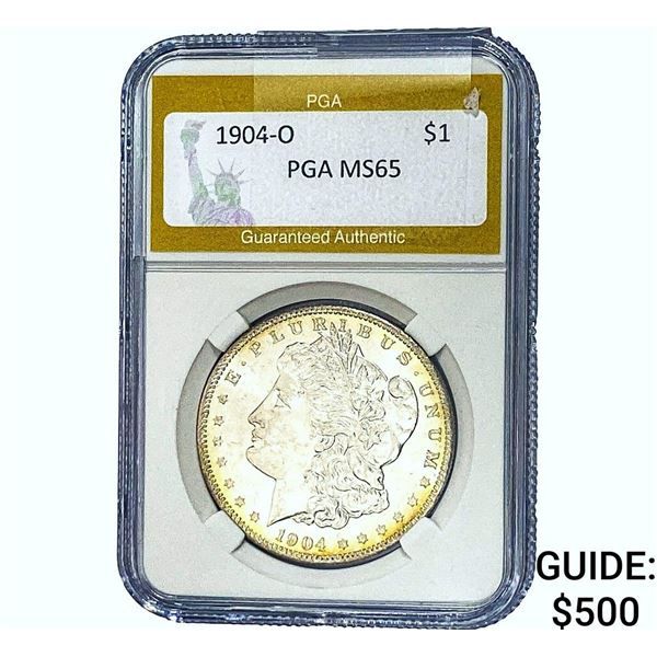 1904-O Morgan Silver Dollar PGA MS65