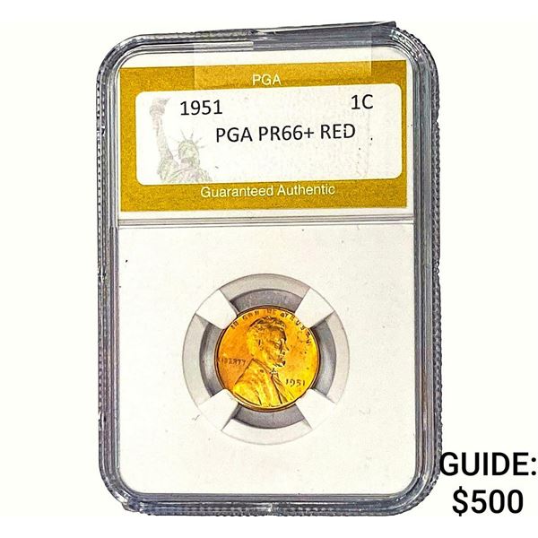 1951 Wheat Cent PGA PR66+ RED