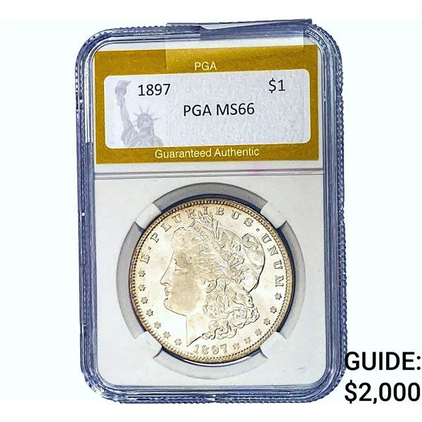 1897 Morgan Silver Dollar PGA MS66