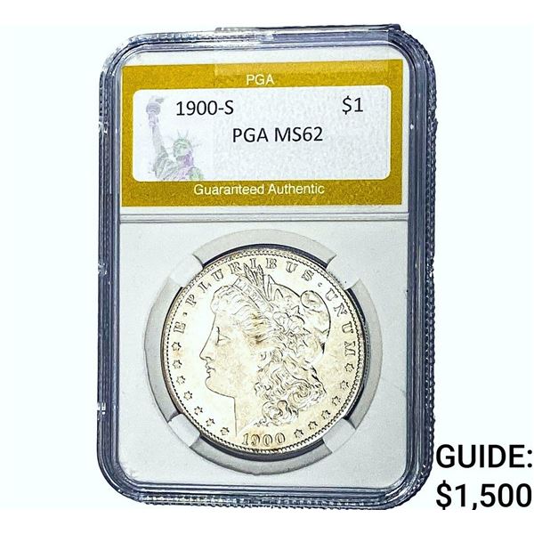 1900-S Morgan Silver Dollar PGA MS62