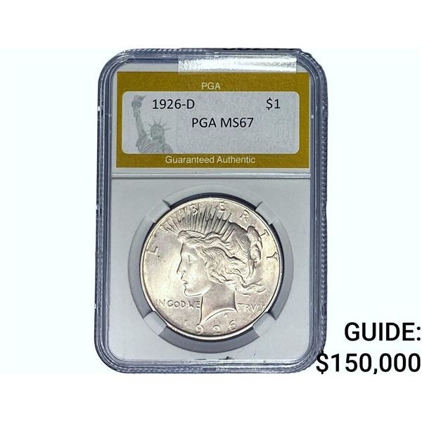 1926-D Silver Peace Dollar PGA MS67