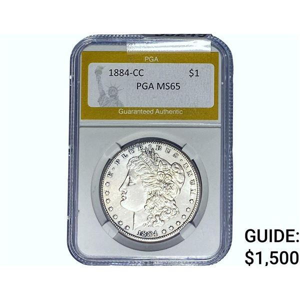 1884-CC Morgan Silver Dollar PGA MS65