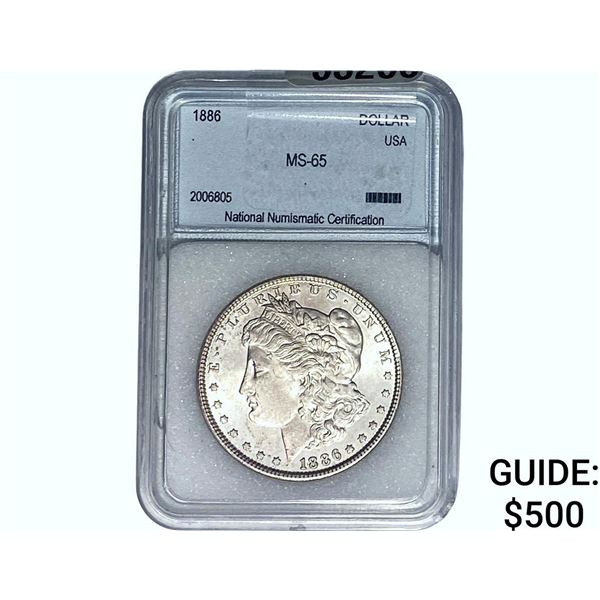1886 Morgan Silver Dollar NNC MS65