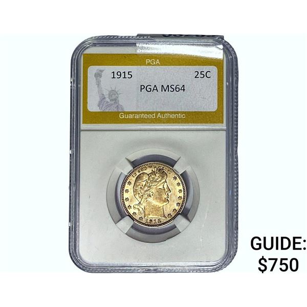 1915 Barber Quarter PGA MS64