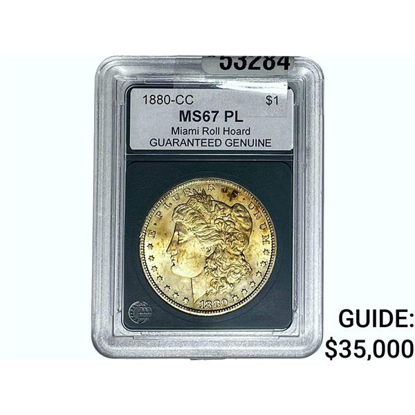 1880-CC Morgan Silver Dollar GG MS67 PL