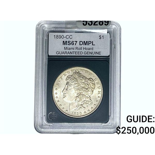 1890-CC Morgan Silver Dollar GG MS67 DMPL