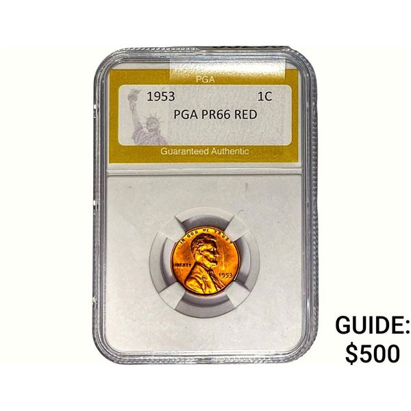 1953 Wheat Cent PGA PR66 RED