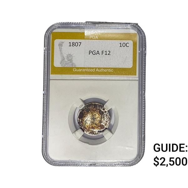 1807 Draped Bust Dime PGA F12