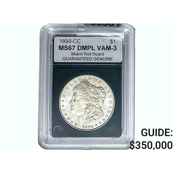 1890-CC Morgan Silver Dollar GG MS67 DMPL